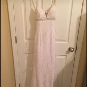 White prom dress, size 4